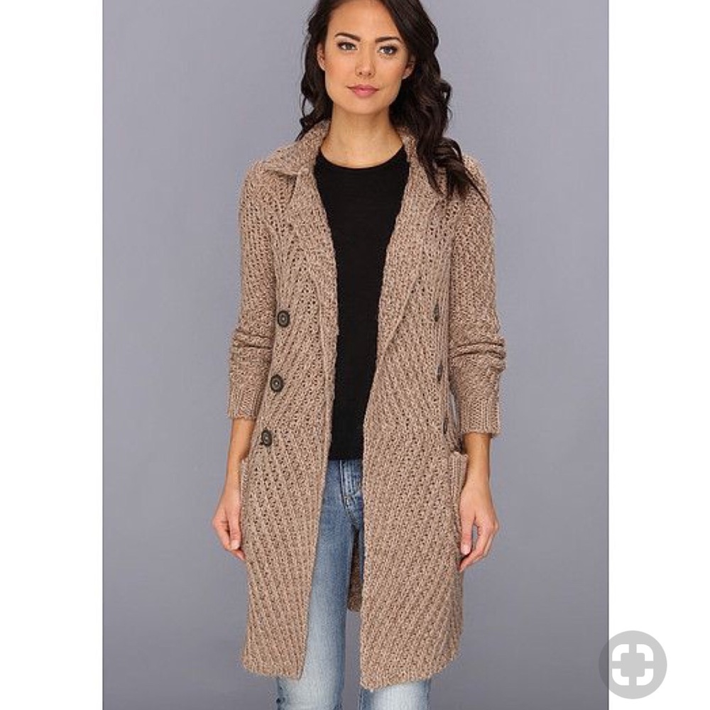FREE PEOPLE BUTTERMILK BISCUIT sweater coat M